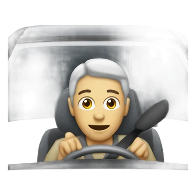 person driving a car sticker