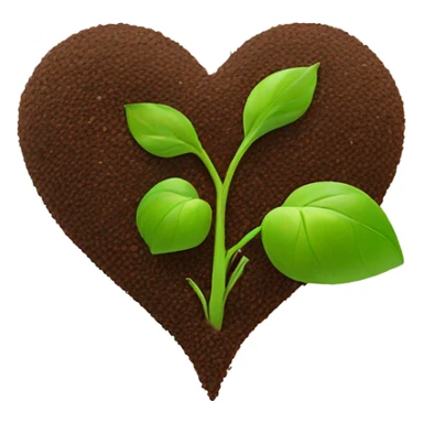 heart shape seed with Sprout sticker