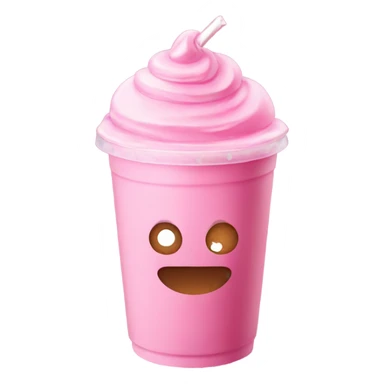 Pink iced coffee sticker