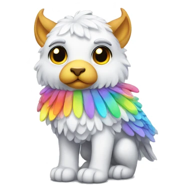 Kawaii griffin with rainbow accessories   sticker