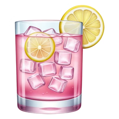 Pink gin tonic drink sticker