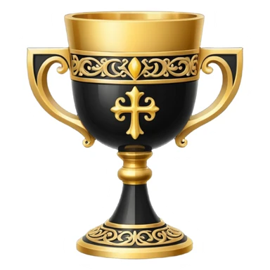 calice noir relief sticker