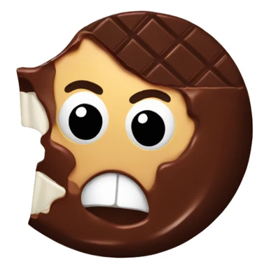 bitten chocolate  sticker