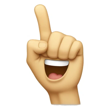 Laughing pointing finger  sticker