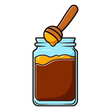 chocolate bar with honey on top sticker