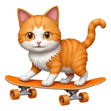 Cat on a skateboard sticker
