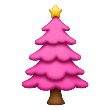 Pink Christmas tree sticker