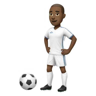 White Soccer Player  sticker