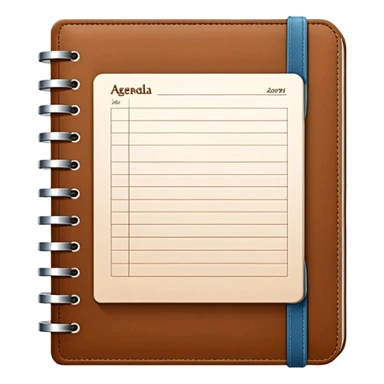 daily planner agenda leather with open page sticker