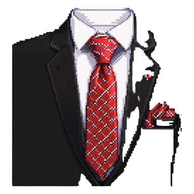red necktie, formal wear accessory sticker