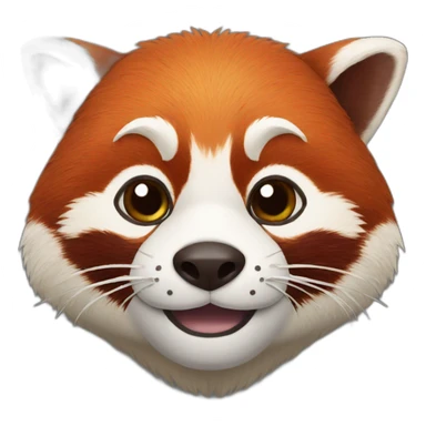 Head of red panda  sticker