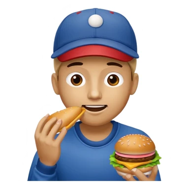 comiendo hamburguesa sticker