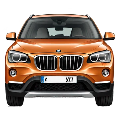 BMW x1 orange  sticker