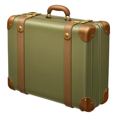 Pale olive suitcase sticker