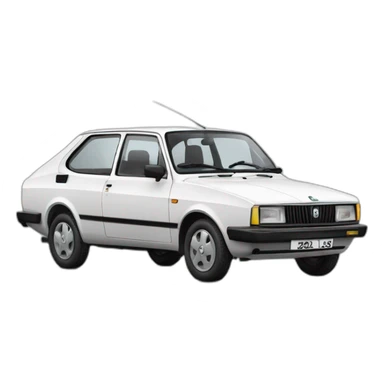 Single White Skoda 120ls sticker