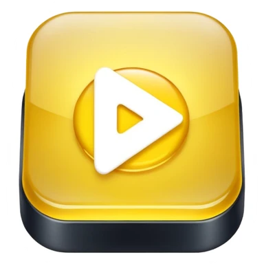 Graphic: 🎥 Play button icon (white) with yellow glow.
Animation: Play button pulses softly.
Background: Transparent.
 sticker