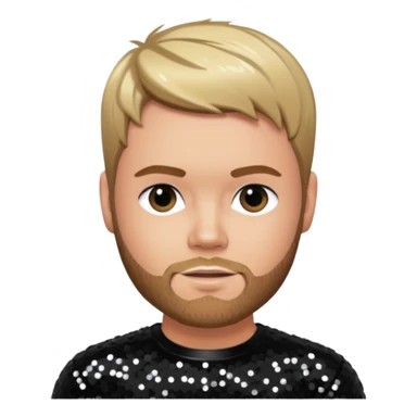 Brian McFadden from Westlife with black sequin outfit sticker