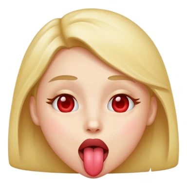 Heart eyes with tongue out  sticker