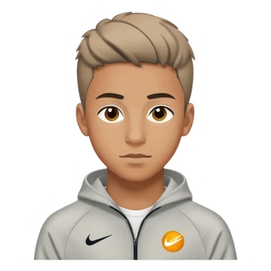 16year old boy with low cut hair in Nike track suit sticker