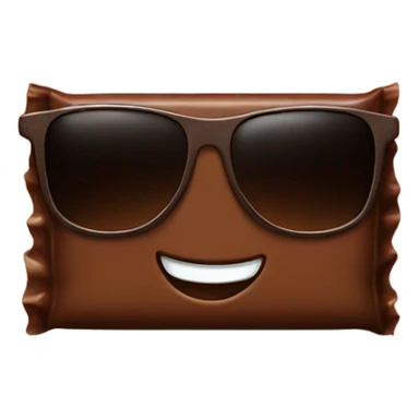 Chocolate bar with sunglasses  sticker