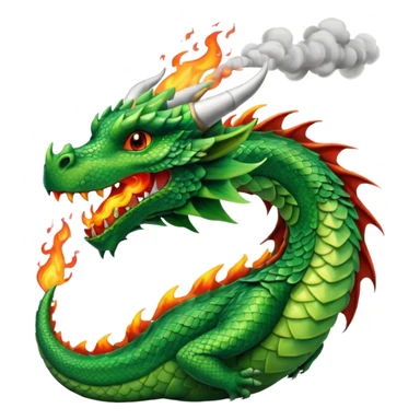Smoking dragon sticker