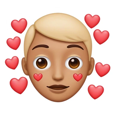 emoji face hearts instead of eyes sticker