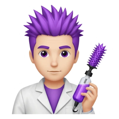 purple mutant hairdresser sticker