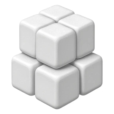 sugar cubes, simple, white, stacked sticker
