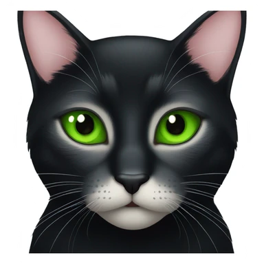 mysterious black cat with green eyes sticker