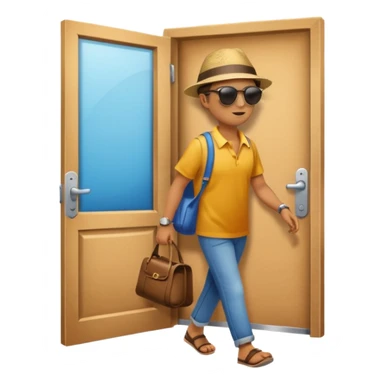 Walking out the door sticker