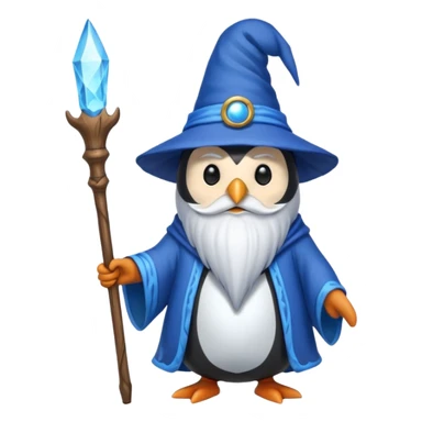 Penguin Wizard sticker