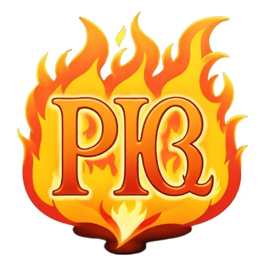 Can you make a banner that says PYRO in gothic letters, the letters should also be on fire  sticker