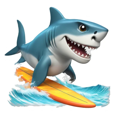 Shark tiger surf sticker