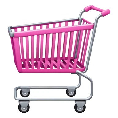 make shopping cart with pink tones. sticker