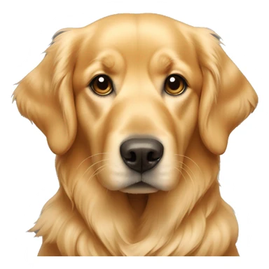 Golden retriever with small ears sticker