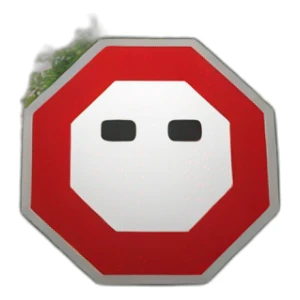 a stop sign sticker