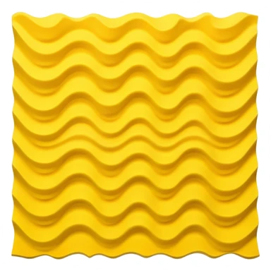 yellow wavy soundproofing foam sheet with textured surface sticker