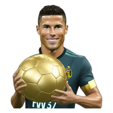 Ronaldo qui soulève ballon dor sticker