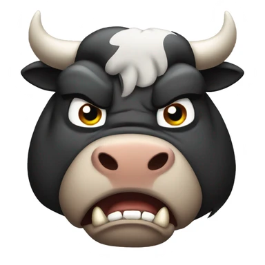 angry bull sticker
