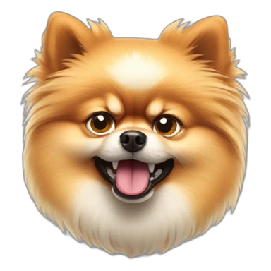 angry pomeranian dog sticker