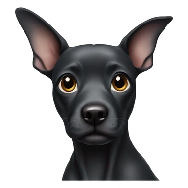 hairless black dog sticker