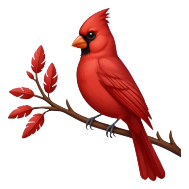 Red cardinal for text sticker