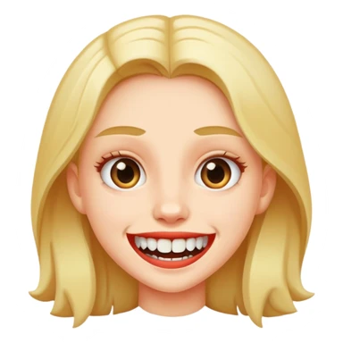 Girl with buck teeth sticker