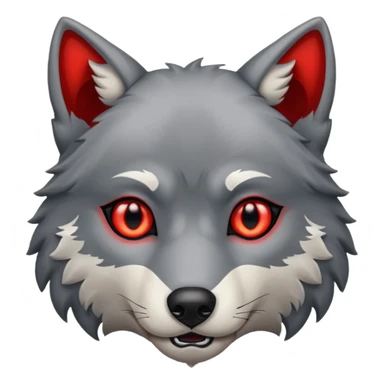 Full red eye wolf sticker