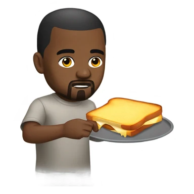kanye making a hand and cheese sandwich  sticker