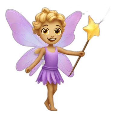 Fairy with adhd waving a wand sticker