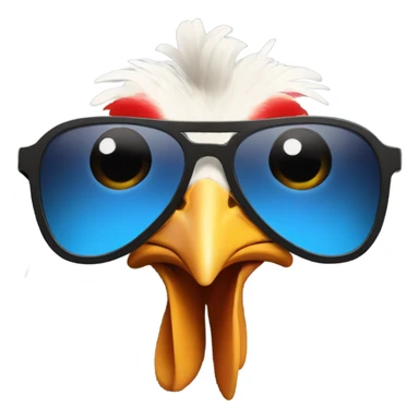 chicken wearing sunglasses sticker