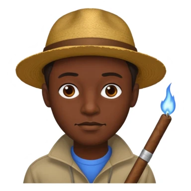 a man with a blunt sticker