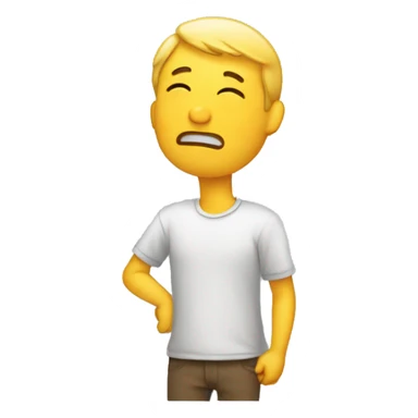 a man nodding his head and raising his arm above his head sticker