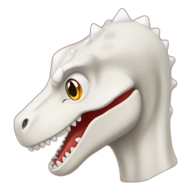 Dinosaure blanc et rouge sticker